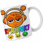 Casa si Gradina - Bucatarie si vesela - Cani si pahare - Cani si cesti - Cana Sprunki Oren Alien Music Game CoolTrend, alba, 330ml - Infinity.ro