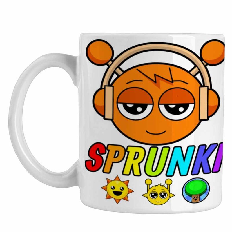 Casa si Gradina - Bucatarie si vesela - Cani si pahare - Cani si cesti - Cana Sprunki Oren Alien Music Game CoolTrend, alba, 330ml - Infinity.ro