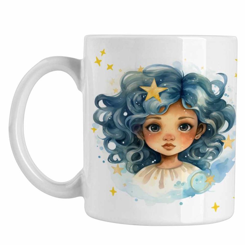 Casa si Gradina - Bucatarie si vesela - Cani si pahare - Cani si cesti - Cana Fecioara Baby Zodiac Horoscop Virgo Astrologie CoolTrend, alba, 330ml - Infinity.ro
