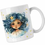 Casa si Gradina - Bucatarie si vesela - Cani si pahare - Cani si cesti - Cana Fecioara Baby Zodiac Horoscop Virgo Astrologie CoolTrend, alba, 330ml - Infinity.ro