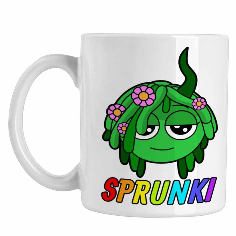 Casa si Gradina - Bucatarie si vesela - Cani si pahare - Cani si cesti - Cana Sprunki Green Sound Music Game CoolTrend, alba, 330ml - Infinity.ro