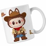 Casa si Gradina - Bucatarie si vesela - Cani si pahare - Cani si cesti - Cana Labubu Cowboy, CoolTrend, alba, 330ml - Infinity.ro