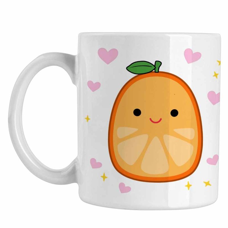 Casa si Gradina - Bucatarie si vesela - Cani si pahare - Cani si cesti - Cana Squishmallows Portocala CoolTrend, alba, 330ml - Infinity.ro