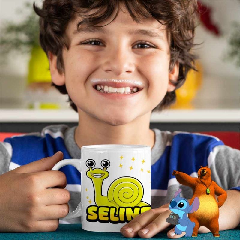 Casa si Gradina - Bucatarie si vesela - Cani si pahare - Cani si cesti - Cana Banban Seline Melc Gradinita CoolTrend, alba, 330ml - Infinity.ro