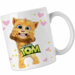 Casa si Gradina - Bucatarie si vesela - Cani si pahare - Cani si cesti - Cana Ginger Talking Tom CoolTrend, alba, 330ml - Infinity.ro