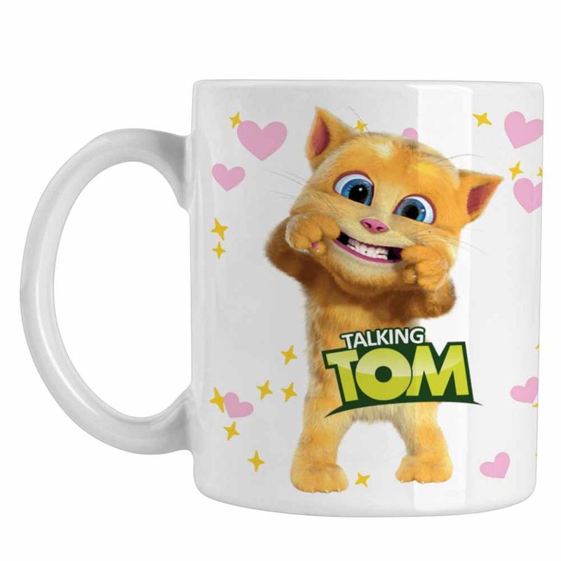 Casa si Gradina - Bucatarie si vesela - Cani si pahare - Cani si cesti - Cana Ginger Talking Tom CoolTrend, alba, 330ml - Infinity.ro