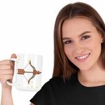 Casa si Gradina - Bucatarie si vesela - Cani si pahare - Cani si cesti - Cana Sagetator Zodiac Horoscop Sagittarius Mandala Astrologie CoolTrend, alba, 330ml - Infinity.ro