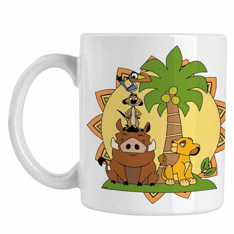 Casa si Gradina - Bucatarie si vesela - Cani si pahare - Cani si cesti - Cana Timon Pumba Simba Regele Leu CoolTrend, alba, 330ml - Infinity.ro