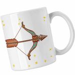 Casa si Gradina - Bucatarie si vesela - Cani si pahare - Cani si cesti - Cana Sagetator Zodiac Horoscop Sagittarius Mandala Astrologie CoolTrend, alba, 330ml - Infinity.ro