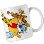 Casa si Gradina - Bucatarie si vesela - Cani si pahare - Cani si cesti - Cana Winnie the Pooh Bluey Blue Vioara Trompeta CoolTrend, alba, 330ml - Infinity.ro