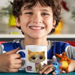 Casa si Gradina - Bucatarie si vesela - Cani si pahare - Cani si cesti - Cana SuperKitties Sclipi Sparks Super Pisicute CoolTrend, alba, 330ml - Infinity.ro