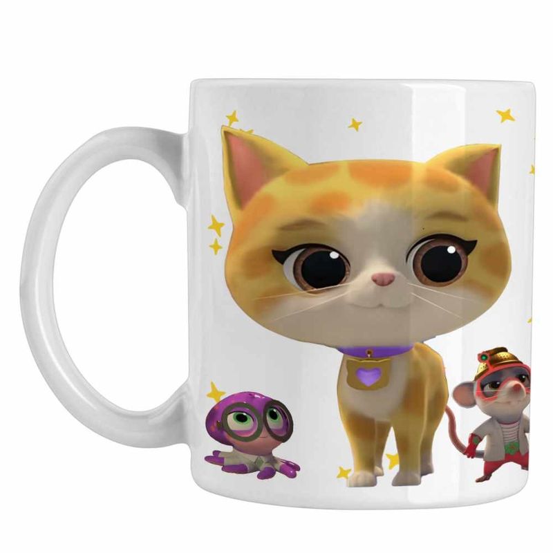 Casa si Gradina - Bucatarie si vesela - Cani si pahare - Cani si cesti - Cana SuperKitties Sclipi Sparks Super Pisicute CoolTrend, alba, 330ml - Infinity.ro