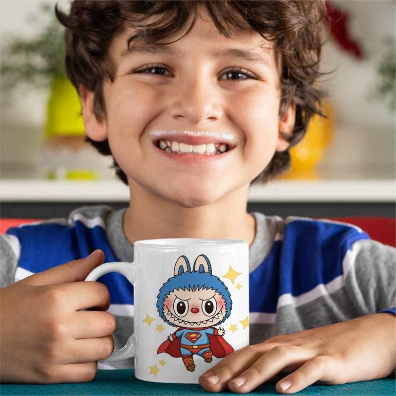 Casa si Gradina - Bucatarie si vesela - Cani si pahare - Cani si cesti - Cana Labubu Superman Marvel CoolTrend, alba, 330ml - Infinity.ro