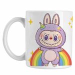 Casa si Gradina - Bucatarie si vesela - Cani si pahare - Cani si cesti - Cana Labubu Rainbow Mood CoolTrend, alba, 330ml - Infinity.ro