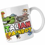 Casa si Gradina - Bucatarie si vesela - Cani si pahare - Cani si cesti - Cana Italian Bombardilo Crocodilo Brain Rot Brainrot CoolTrend, alba, 330ml - Infinity.ro