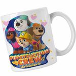 Casa si Gradina - Bucatarie si vesela - Cani si pahare - Cani si cesti - Cana Pupstruction Crew Catelusi Constructori Junior CoolTrend, alba, 330ml - Infinity.ro