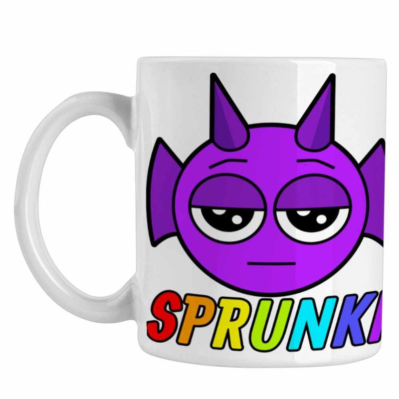 Casa si Gradina - Bucatarie si vesela - Cani si pahare - Cani si cesti - Cana Sprunki Durple Music Gamer CoolTrend, alba, 330ml - Infinity.ro