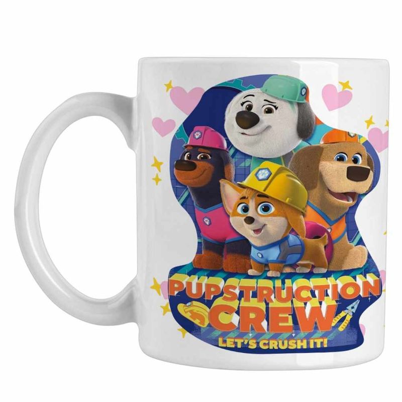 Casa si Gradina - Bucatarie si vesela - Cani si pahare - Cani si cesti - Cana Pupstruction Crew Catelusi Constructori Junior CoolTrend, alba, 330ml - Infinity.ro