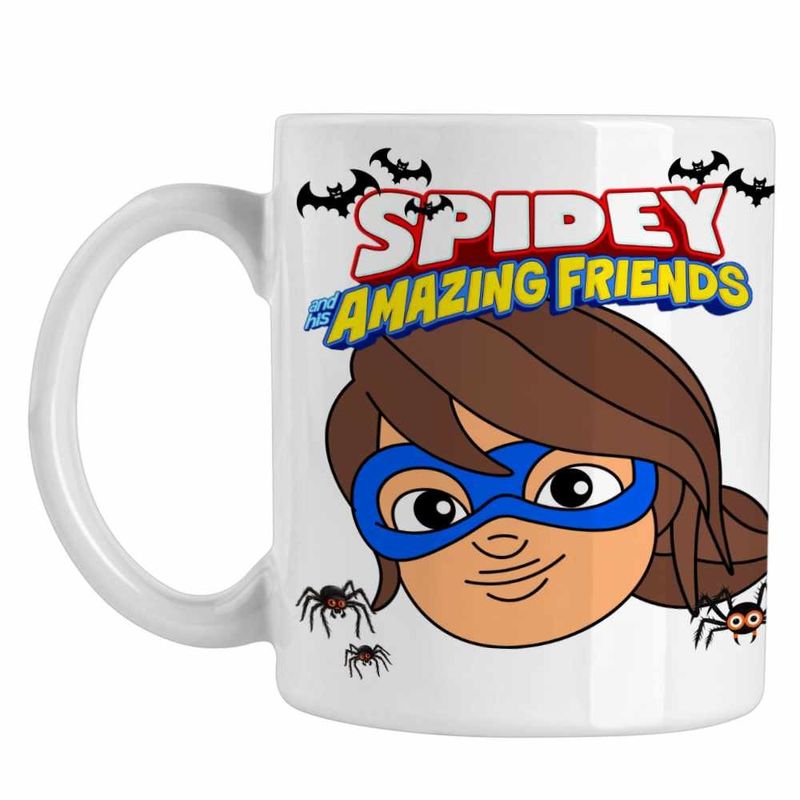 Casa si Gradina - Bucatarie si vesela - Cani si pahare - Cani si cesti - Cana Ms Marvel Spidey mis CoolTrend, alba, 330ml - Infinity.ro