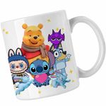 Casa si Gradina - Bucatarie si vesela - Cani si pahare - Cani si cesti - Cana Winnie Labubu Stitch Bluey Sprunki Batman CoolTrend, alba, 330ml - Infinity.ro