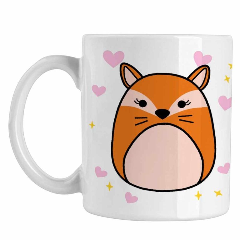 Casa si Gradina - Bucatarie si vesela - Cani si pahare - Cani si cesti - Cana Squishmallows Squad Vulpe CoolTrend, alba, 330ml - Infinity.ro