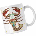 Casa si Gradina - Bucatarie si vesela - Cani si pahare - Cani si cesti - Cana Scorpion Zodiac Horoscop Scorpio Mandala Astrologie CoolTrend, alba, 330ml - Infinity.ro