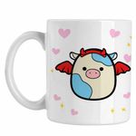 Casa si Gradina - Bucatarie si vesela - Cani si pahare - Cani si cesti - Cana Squishmallows Porc Liliac CoolTrend, alba, 330ml - Infinity.ro
