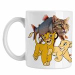 Casa si Gradina - Bucatarie si vesela - Cani si pahare - Cani si cesti - Cana Trulimero Trulichina Pisica Peste Regele Leu Simba CoolTrend, alba, 330ml - Infinity.ro