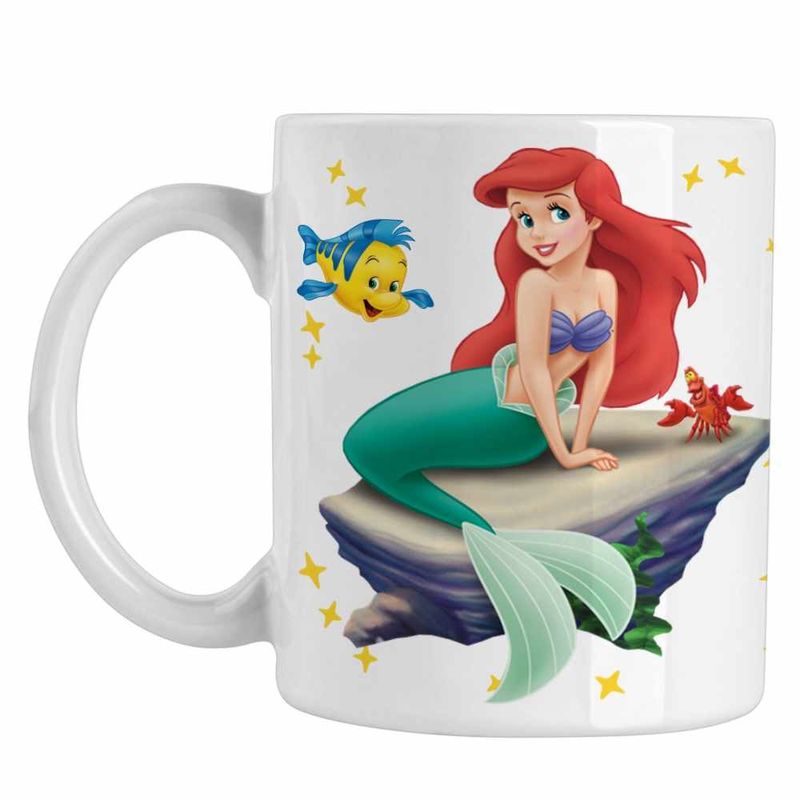Casa si Gradina - Bucatarie si vesela - Cani si pahare - Cani si cesti - Cana Ariel Stanca Sebastian Little Mermaid CoolTrend, alba, 330ml - Infinity.ro