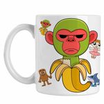Casa si Gradina - Bucatarie si vesela - Cani si pahare - Cani si cesti - Cana Cimpanzini Bananini Brainrot CoolTrend, alba, 330ml - Infinity.ro