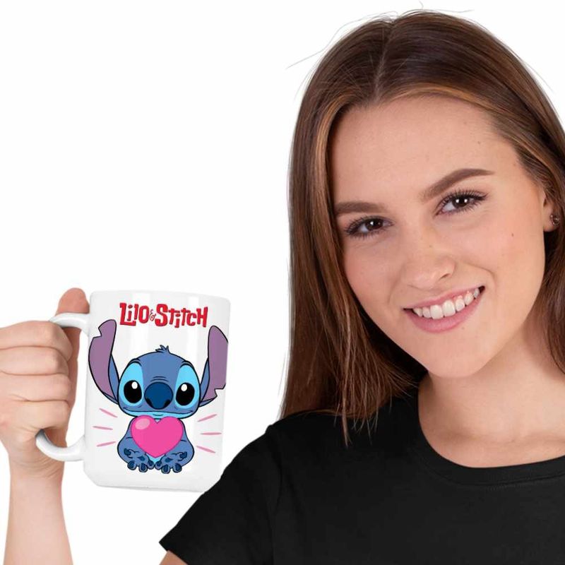 Casa si Gradina - Bucatarie si vesela - Cani si pahare - Cani si cesti - Cana Stich Heart Stitch CoolTrend, alba, 330ml - Infinity.ro