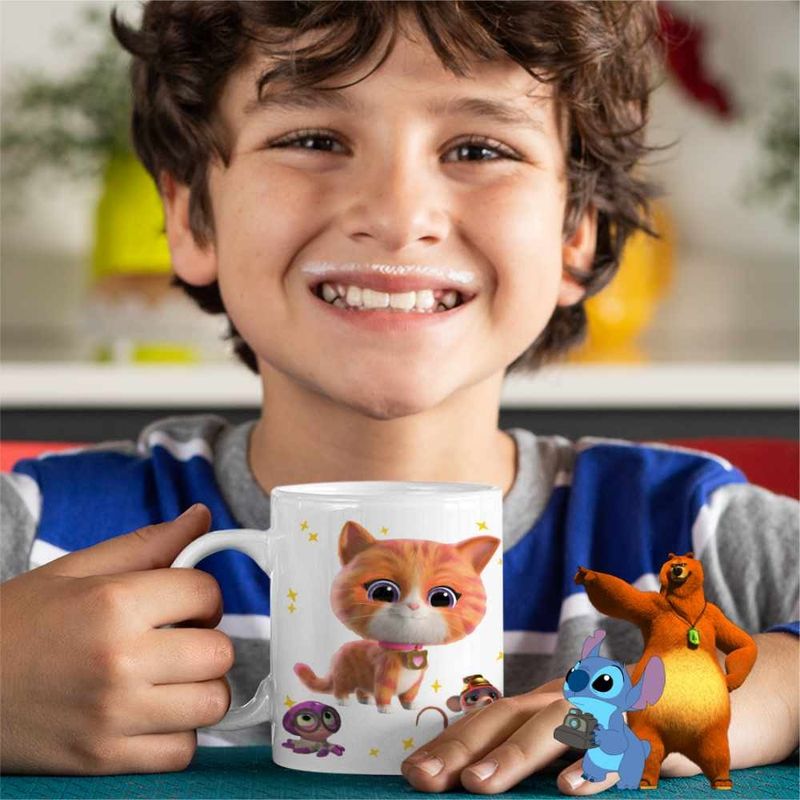 Casa si Gradina - Bucatarie si vesela - Cani si pahare - Cani si cesti - Cana SuperKitties Ginny Super Pisicute CoolTrend, alba, 330ml - Infinity.ro