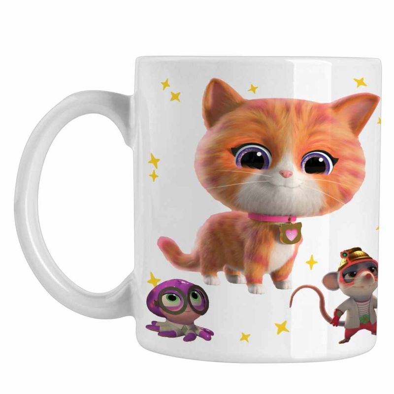 Casa si Gradina - Bucatarie si vesela - Cani si pahare - Cani si cesti - Cana SuperKitties Ginny Super Pisicute CoolTrend, alba, 330ml - Infinity.ro