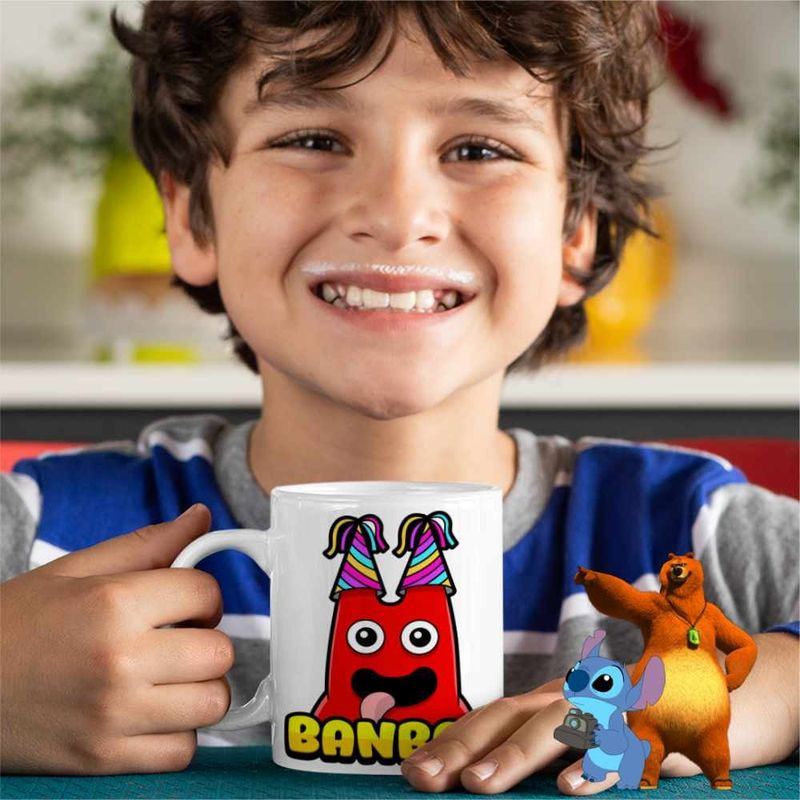 Casa si Gradina - Bucatarie si vesela - Cani si pahare - Cani si cesti - Cana Banban Happy Desene Animate CoolTrend, alba, 330ml - Infinity.ro