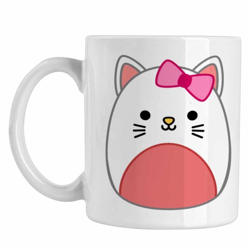 Casa si Gradina - Bucatarie si vesela - Cani si pahare - Cani si cesti - Cana Squishmallows Hello Kitty CoolTrend, alba, 330ml - Infinity.ro