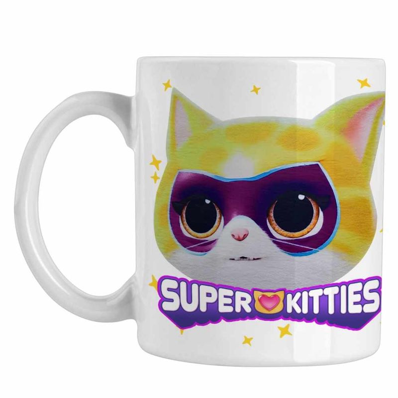 Casa si Gradina - Bucatarie si vesela - Cani si pahare - Cani si cesti - Cana Sclipi Super Pisicute Sparks CoolTrend, alba, 330ml - Infinity.ro