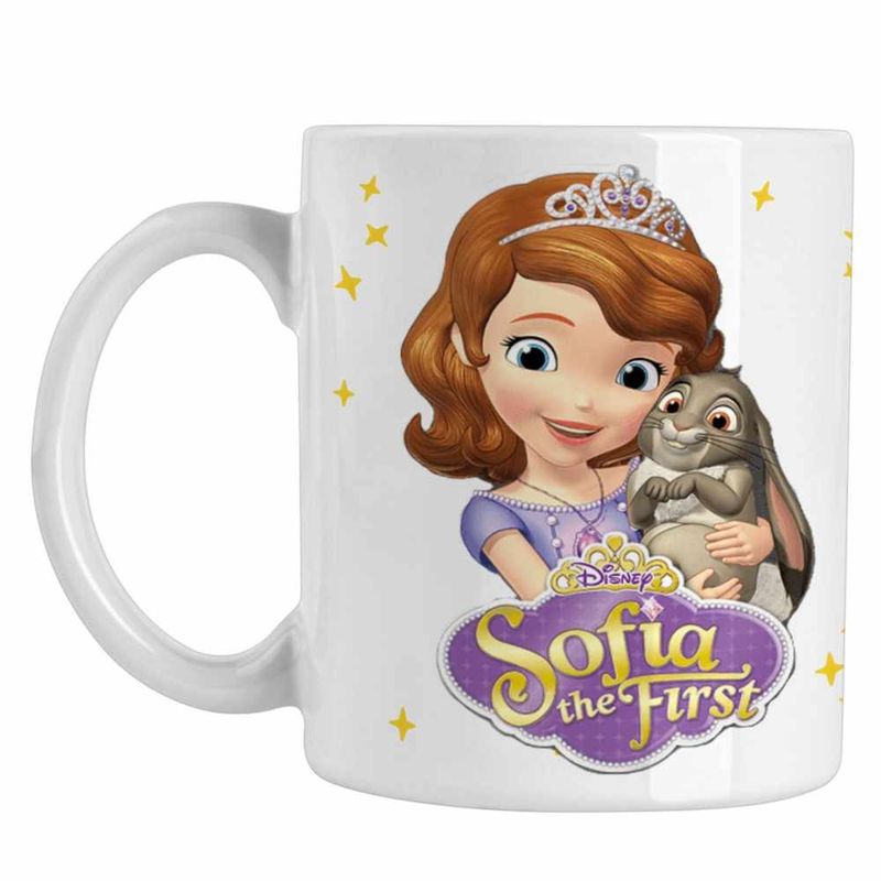 Casa si Gradina - Bucatarie si vesela - Cani si pahare - Cani si cesti - Cana Sofia Intai Iepuras, Sofia the First CoolTrend, alba, 330ml - Infinity.ro