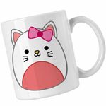 Casa si Gradina - Bucatarie si vesela - Cani si pahare - Cani si cesti - Cana Squishmallows Hello Kitty CoolTrend, alba, 330ml - Infinity.ro