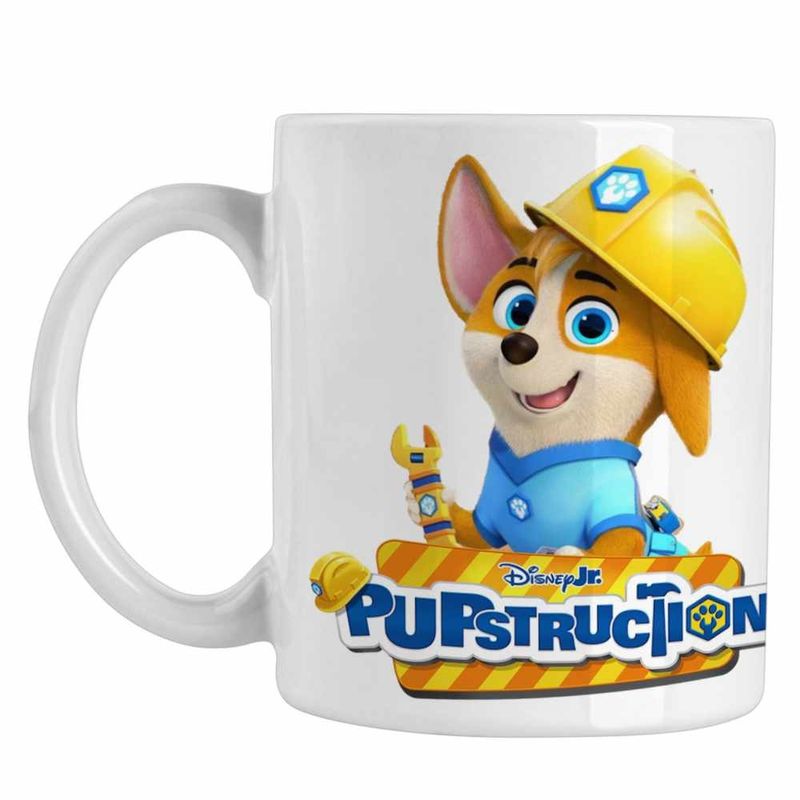 Casa si Gradina - Bucatarie si vesela - Cani si pahare - Cani si cesti - Cana Pupstruction Phinny Catelusi Constructori CoolTrend, alba, 330ml - Infinity.ro