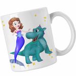 Casa si Gradina - Bucatarie si vesela - Cani si pahare - Cani si cesti - Cana Sofia Intai Dragon, Sofia the First CoolTrend, alba, 330ml - Infinity.ro