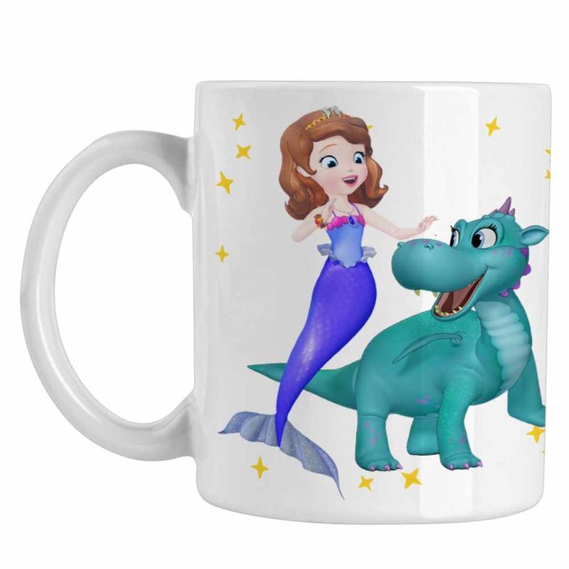 Casa si Gradina - Bucatarie si vesela - Cani si pahare - Cani si cesti - Cana Sofia Intai Dragon, Sofia the First CoolTrend, alba, 330ml - Infinity.ro