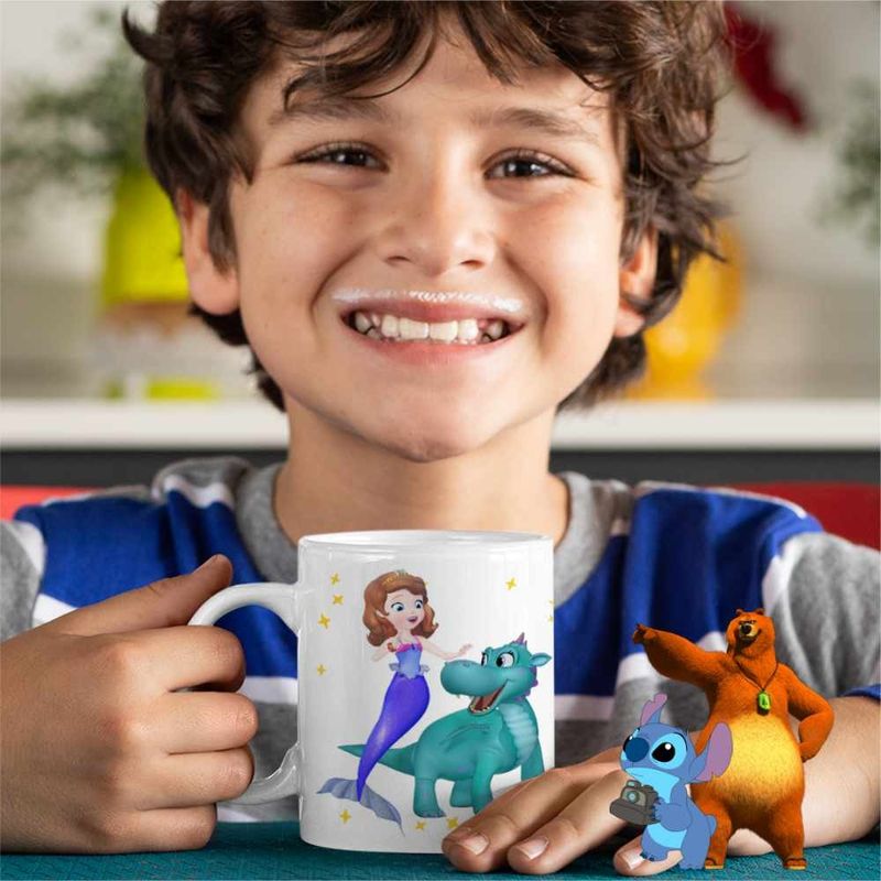 Casa si Gradina - Bucatarie si vesela - Cani si pahare - Cani si cesti - Cana Sofia Intai Dragon, Sofia the First CoolTrend, alba, 330ml - Infinity.ro