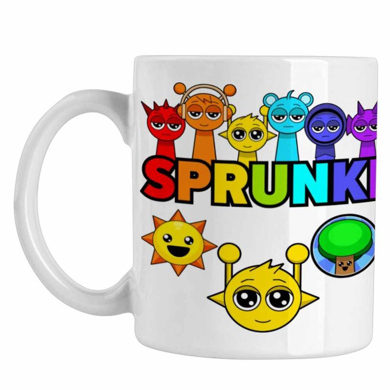Casa si Gradina - Bucatarie si vesela - Cani si pahare - Cani si cesti - Cana Sprunki Music Beats Game CoolTrend, alba, 330ml - Infinity.ro