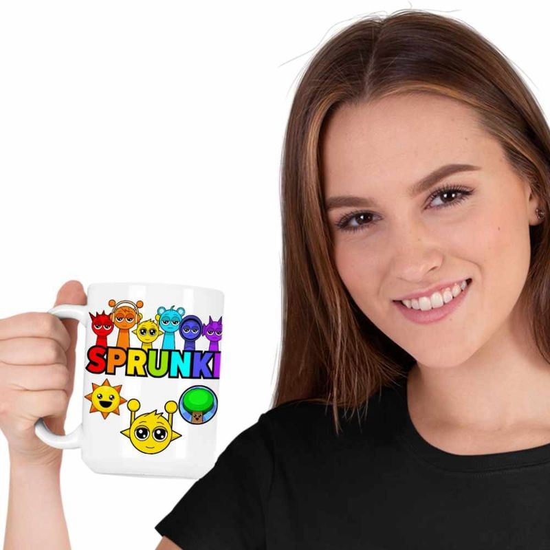 Casa si Gradina - Bucatarie si vesela - Cani si pahare - Cani si cesti - Cana Sprunki Music Beats Game CoolTrend, alba, 330ml - Infinity.ro