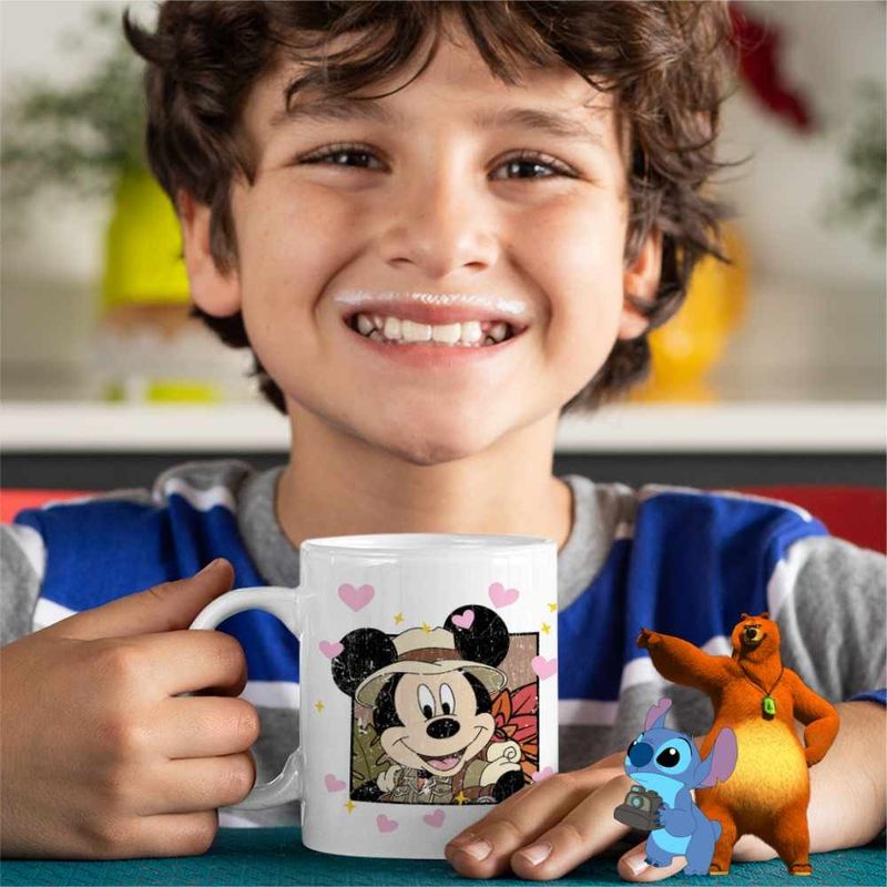 Casa si Gradina - Bucatarie si vesela - Cani si pahare - Cani si cesti - Cana Mickey Mouse Safari Get Wild CoolTrend, alba, 330ml - Infinity.ro