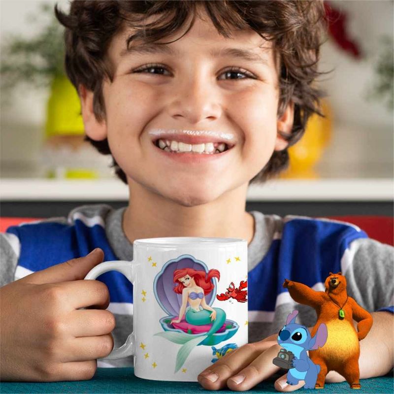 Casa si Gradina - Bucatarie si vesela - Cani si pahare - Cani si cesti - Cana Ariel Scoica Mica Sirena Disney CoolTrend, alba, 330ml - Infinity.ro