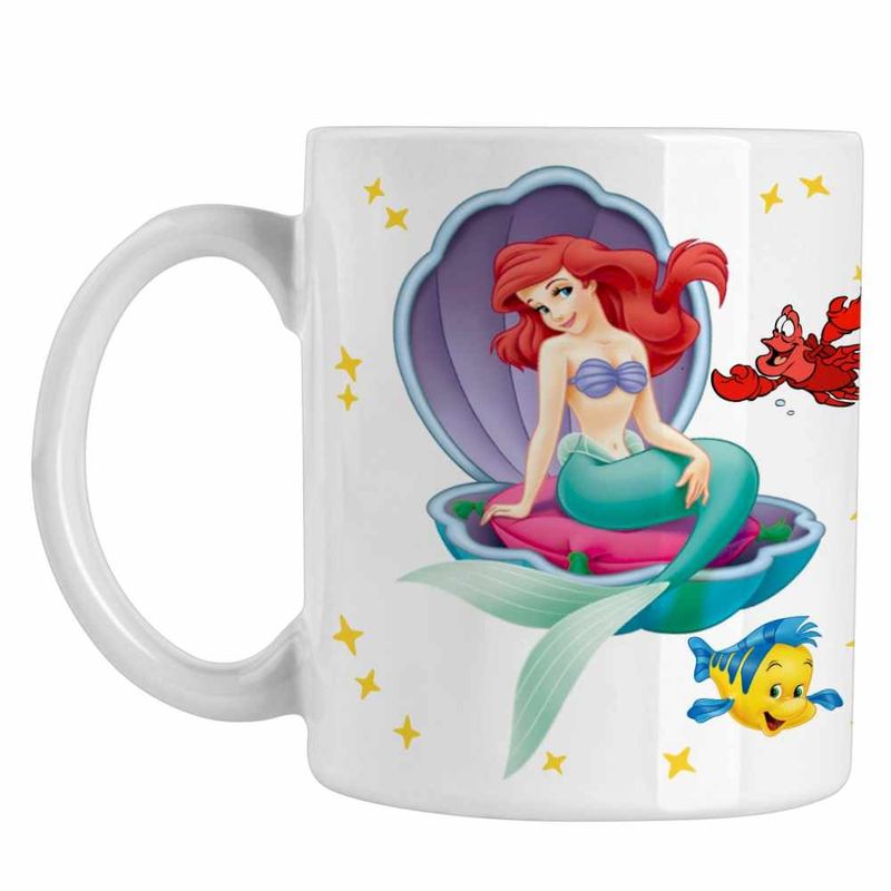 Casa si Gradina - Bucatarie si vesela - Cani si pahare - Cani si cesti - Cana Ariel Scoica Mica Sirena Disney CoolTrend, alba, 330ml - Infinity.ro