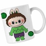 Casa si Gradina - Bucatarie si vesela - Cani si pahare - Cani si cesti - Cana Labubu Hulk Marvel, CoolTrend, alba, 330ml - Infinity.ro