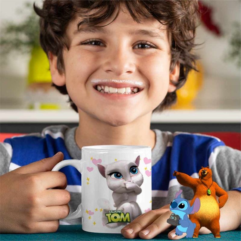 Casa si Gradina - Bucatarie si vesela - Cani si pahare - Cani si cesti - Cana Angela Talking Tom CoolTrend, alba, 330ml - Infinity.ro