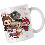 Casa si Gradina - Bucatarie si vesela - Cani si pahare - Cani si cesti - Cana Talking Tom Labubu Harry Potter Balerina Spiderman CoolTrend, alba, 330ml - Infinity.ro